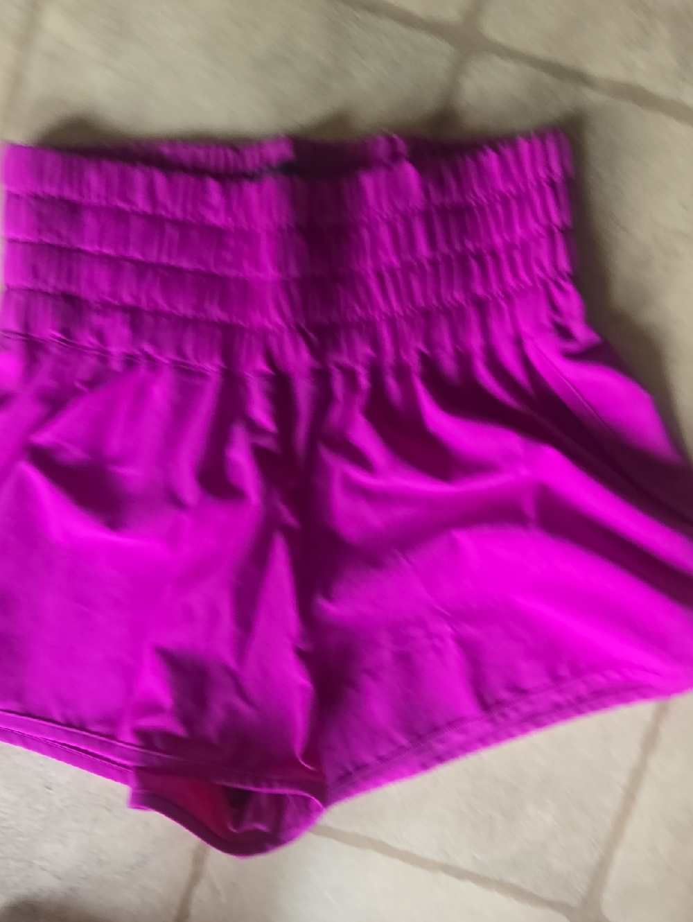 Jo And Jax High-Waist Smocked Women's Shorts - Vibrant Magenta